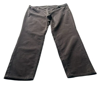 Pantalones de terciopelo para mujer J. Jill marrón pierna recta nuevos talla 14 pequeños Foto 1 de 4