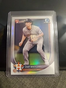 2025 Shay Whitcomb Bowman Chrome Red Rookie Card Redemption SP Houston Astros - Picture 1 of 2