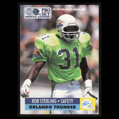Rob Sterling #118 1991 Pro Set WLAF Orlando Thunder Football Card NFL NM - Image 1 of 3