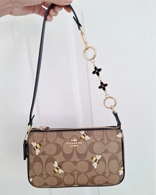 NWT Coach C8673 Nolita 19 In Signature Canvas With Bee Print + an extended chain - Image 1 of 4
