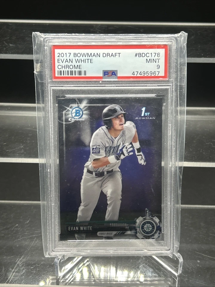 2017 Bowman Draft - Chrome Evan White #BDC-178 (RC) PSA 9 - Image 1 of 2