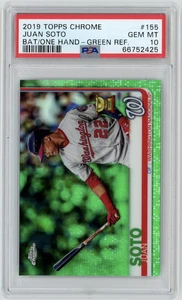 Juan Soto 2019 Topps Chrome Green Refractor /99 SP Nationals PSA 10 #155 - Picture 1 of 2