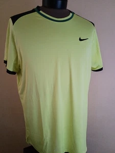 Nike Dri-FIT Court Advantage Lemon Yellow Tennis Shirt - NWT XL $65 - Picture 1 of 2