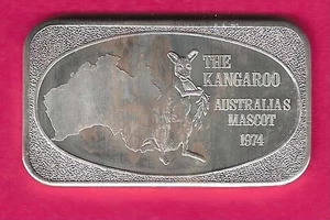 THE KANGAROO BARRA DE ARTE DE PLATA .999 - Imagen 1 de 2