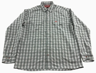 Simms Big Sky Long Sleeve Pearl Snap Sz. Large Vented L/S Fishing Shirt! - Image 1 of 4
