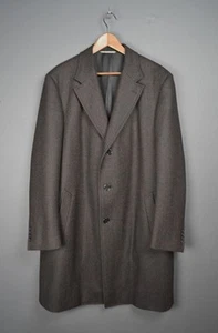 Cappotto soprabito Canali Kei lana spina di pesce Eur 58 US 48 XL - Foto 1 di 13