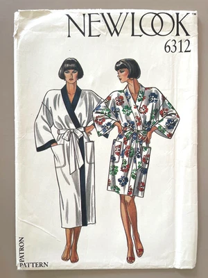 1980's New Look Misses' Kimono Pattern 6312 Size  8-18 UNCUT - Image 1 of 2