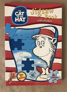 Cat in the Hat - Dr Seuss - Jigsaw Book with Stickers & Puzzles - Hardback 2003 - Picture 1 of 12