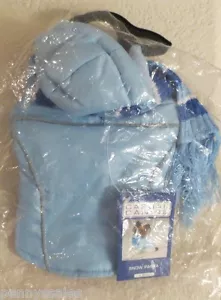 Casual Canine X-Small Air Blue Snow Parka with Scarf - Picture 1 of 3