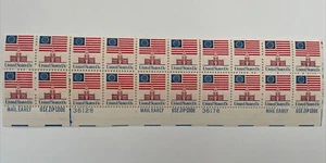 1976 13 Cent U.S. Postage Plate Block of 20 Stamps Sc 1622 - Picture 1 of 3