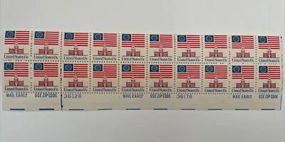 1976 13 Cent U.S. Postage Plate Block of 20 Stamps Sc 1622 - Image 1 of 3