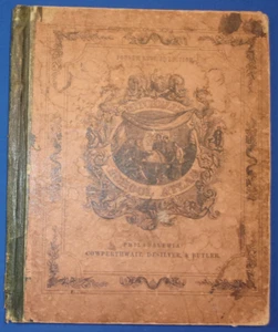1854 MITCHELL'S SCHOOL ATLAS, Phila., Cowperthwait, komplett mit 32 farbigen Karten. - Bild 1 von 16