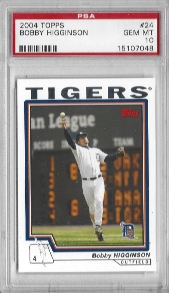 2004 Topps #24 Bobby Higginson PSA 10 GEM MINT Detroit Tigers - Image 1 of 1