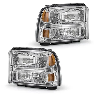 Conjunto de faros para Ford F250 F350 F450 F550 2005-2007 1 par de faros - Imagen 1 de 5