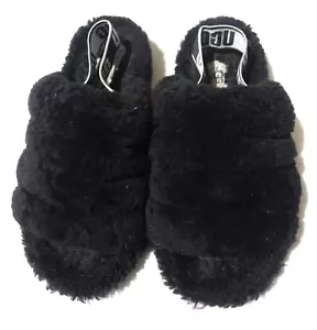 UGG Australia Fluff Yeah Slide Sandals for Women Size US 8 Black - Picture 1 of 12