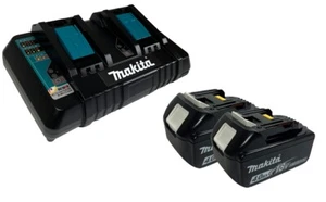 Makita DC18RD Doppel-Schnellladegerät mit 2 x Akku 4 Ah - Bild 1 von 5