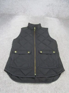J.Crew Vest Womens Pxs Petites Black Quilted Puff - Picture 1 of 7