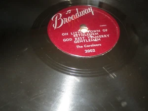 78RPM Broadway Caroleers - Here Comes Santa Claus / Town Bethlehem, clean V+VV+ - Picture 1 of 7