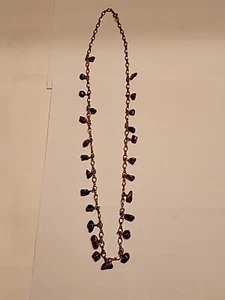 🔥⚡️Gold Tone Mini Agate Stones Necklace. Beautiful 😍 - Picture 1 of 13