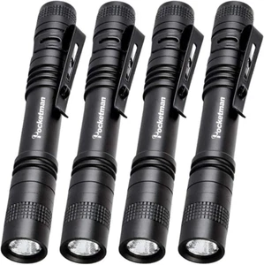 4 Pcs1000Lm LED Penlight Flashlight Tactical Torch with Clip(13.3 CM) - Picture 1 of 12
