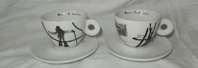   AMICI / ILLY   COLLECTION Mario Giacomellii CAPPUCCINO  2 TASSEN KAFFEE  - Bild 1 von 4