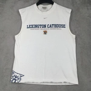 Vintage Nike Kentucky Wildcats T Shirt Mens Medium Sleeveless Lexington Cathouse - Picture 1 of 13