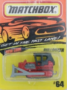 1996 Matchbox Moving Parts Red Bulldozer Tractor #64 - Picture 1 of 3