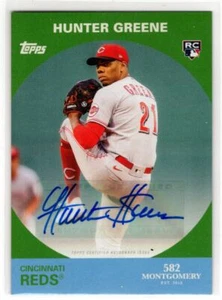 2022 Topps 582 Montgomery Club Set 5 Autographs Hunter Greene Rookie Auto - Picture 1 of 3