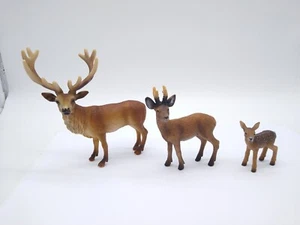 Schleich Deer Family Stag Deer & Baby - Very Good Condition - Foto 1 di 10