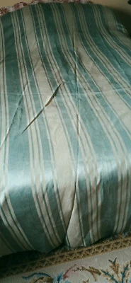 nappe ronde à rayures vertes et beige diamètre 240 cm - Photo 1/4