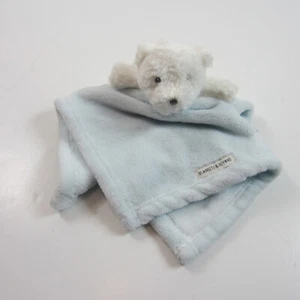 blankets and beyond lovey security blanket white bear blue plush - Picture 1 of 12