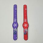 Chuck E Cheese CEC Limited Edition Rubber Snap Star Bracelet Wrist Band Lot of 2