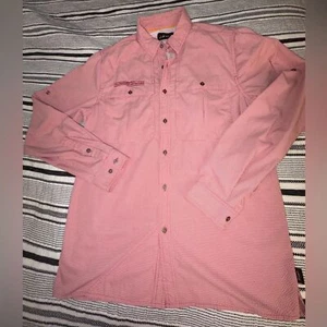 Orvis Technical Fishing Shirt Men’s S Gingham Roll Tab Vented Guide Outdoor - Picture 1 of 11
