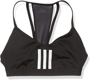 adidas 280418 Womens Light Support Workout Bra Black/White, Size XX-Small - Picture 1 of 3