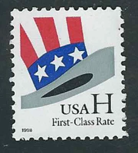 Scott #3260...(33) Cent...("H" Stamp)...Uncle Sam's Hat... 3 Stamps - Picture 1 of 1