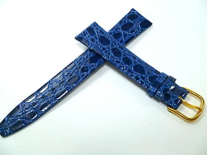 18 mm BLAU UHRENARMBAND KROKOPRÄGUNG UHRENBAND 18003 - Bild 1 von 2