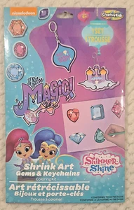 Nickelodeon Shimmer & Shine It's Magic Shrink Art Gems & Keychains Color Kit NEW - Picture 1 of 2