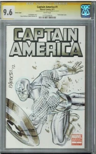 CGC 9.6 WP Captain America #1 by Carlo Barberi Sketch Blank - Picture 1 of 1