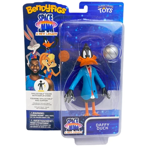 New Noble Collection Toys Space Jam Legacy Bendy Figs Daffy Duck Figure Sealed Cover