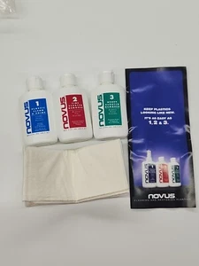 Novus PLASTIC POLISHING KIT" 3 2oz Bottles Cleans & Removes Scratches Polishes - Picture 1 of 7