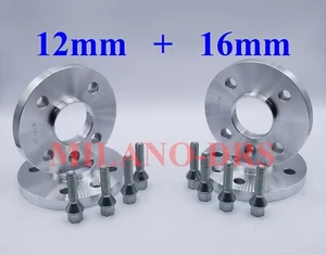 4 DISTANZIALI RUOTA 12+16mm C1 - TOYOTA AYGO - PEUGEOT 107 - 108 +BULLONE CONICO - Imagen 1 de 1