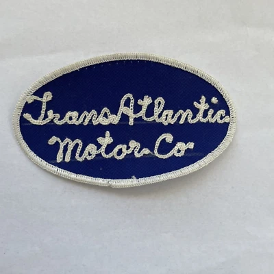 Vintage Trans-Atlantic Motor Co.  Iron On Embroidery Patch Cape Cod Read - Image 1 of 4