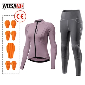 WOSAWE Motorcycle Riding Suit Women Slim Fit Soft Armor Jacket & Hip Lift Tights - Bild 1 von 21