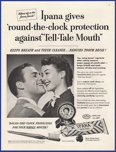 Vintage 1952 IPANA Tooth Paste Dental Hygiene Ephemera 1950's Print Ad - Picture 1 of 1