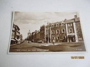 High Street & Tower Hotel, Hawick, Scotland, Vintage Real photo postcard - Picture 1 of 1
