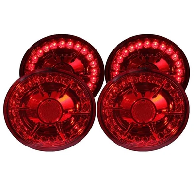 Anzo Chrome w/ Red Lens LED Tail Light Assembly for 05-13 Chevrolet Corvette - Imagem 1 de 4