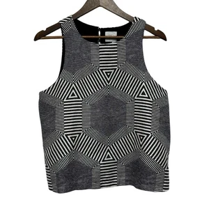 HD in Paris Bluse Damen M schwarz Geometrisch Swing Tank ärmellos gefüttert Karriere - Bild 1 von 11