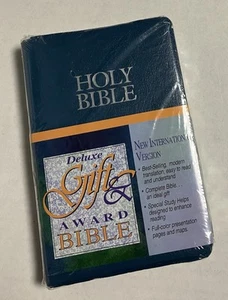 Zondervan Deluxe Gift & Award Holy Bible New International Version NIV Blue - Picture 1 of 5