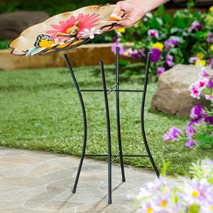 Metal Bird Bath Stand, 19"H - Picture 1 of 4