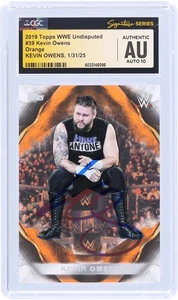 Kevin Owens WWE Autographed 2019 Topps Undisputed Orange #39 #/99 CGC 10 Card - Picture 1 of 2